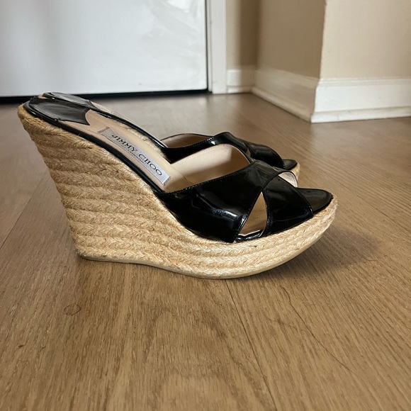 Jimmy Choo Pandora Wedge Platform Slip-On Sandals Shoes Sz. 40 / 10 US - Picture 2 of 5